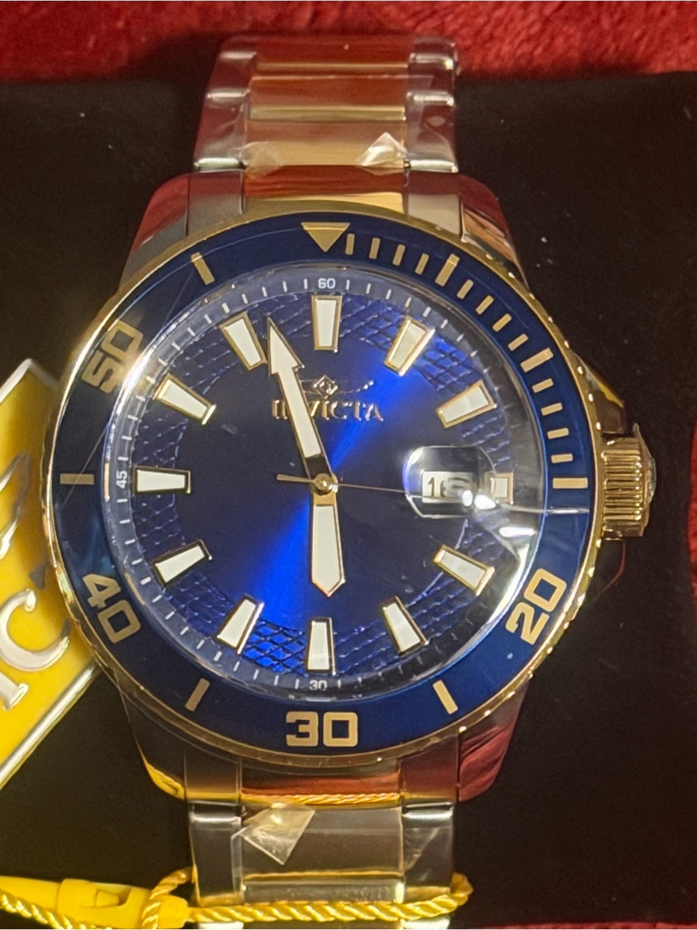 Invicta Blue and Gold Stainless Steel Men's Watch